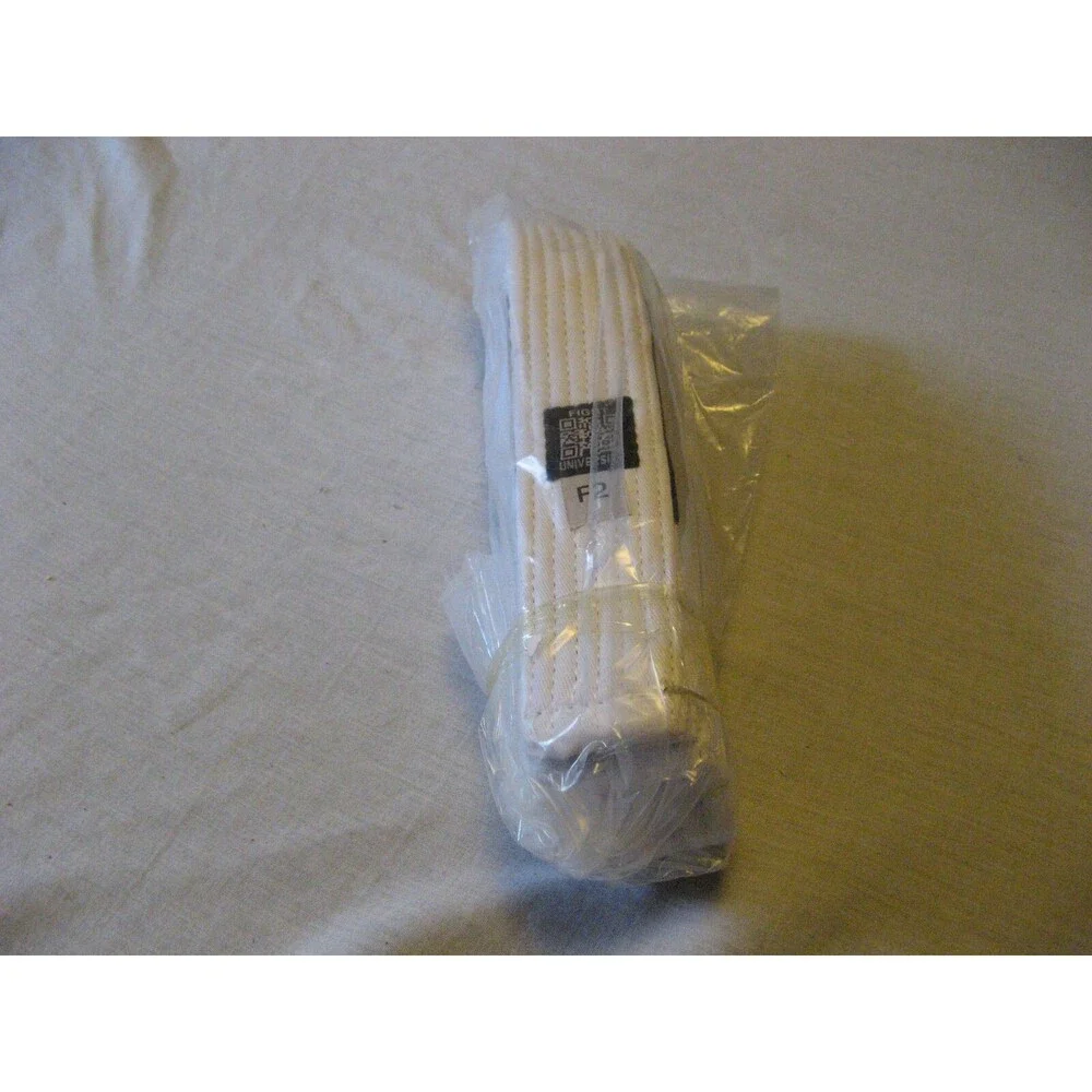 Fight University White 100% Cotton Jui-Jitsu Karate Judo Belt F2 NEW